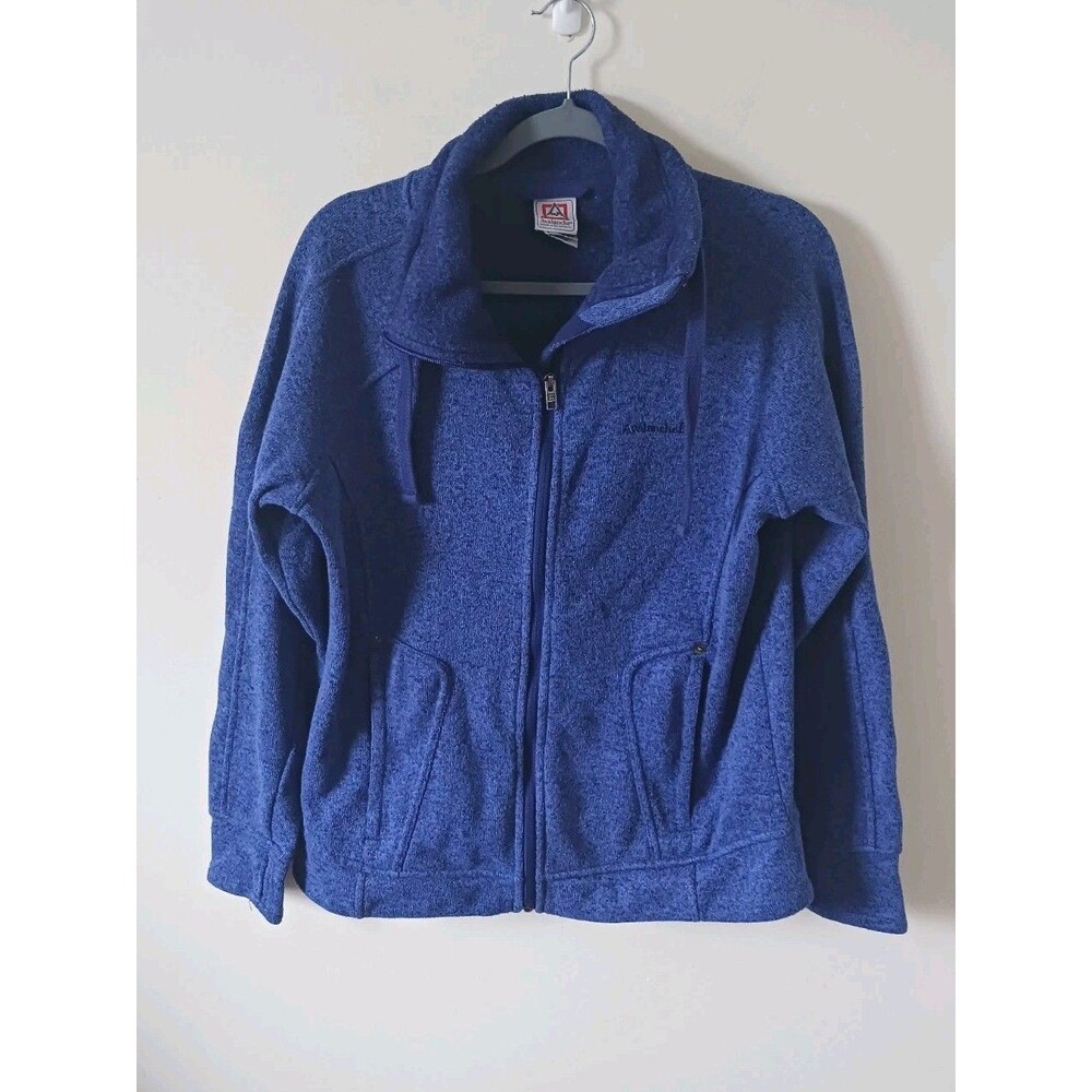 Avalanche Fleece Jacket Mens L Blue Full Zip Mock Neck Outdoor Hiking Coat